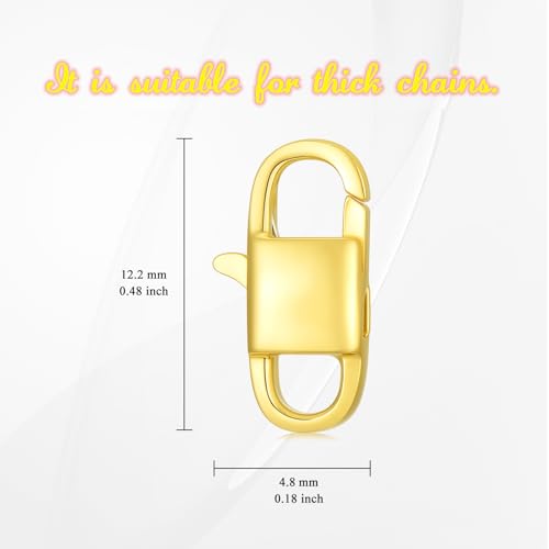 18K Gold Jewelry Clasp Necklace Extender Clasp Bracelet Extension Connector for DIY Necklace Bracelet Anklet Jewelry Making (Style 6) - style: Style 6