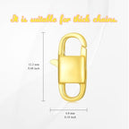 18K Gold Jewelry Clasp Necklace Extender Clasp Bracelet Extension Connector for DIY Necklace Bracelet Anklet Jewelry Making (Style 6) - style: Style 6