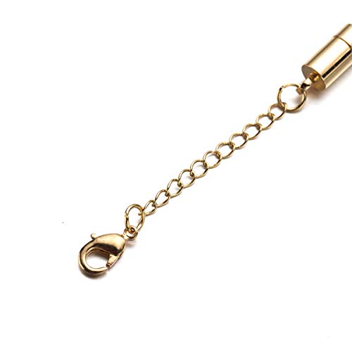 Zpsolution Magnetic Necklace Clasps with Extender Chains Lobster Clasps Lead Cadmium Free and Nickel Release Free Set/2 Gold-Silver - color: Chains Glod and Silver