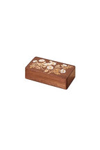 Travel Jewelry Case Small Wood Jewelry Organizer Jewelry Box for Women (Nut-Brown Print) - color: Nut-Brown Print