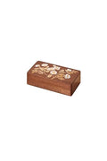 Travel Jewelry Case Small Wood Jewelry Organizer Jewelry Box for Women (Nut-Brown Print) - color: Nut-Brown Print