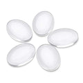 Craftdady 200Pcs Transparent Glass Cabochons 25x18mm Oval Clear Glass Flat Back Dome Tile Cabochons Covers for Photo Pendant Jewelry Making - color: Transparent Clear, size: 25x18mm Oval