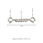 925 Sterling Silver Chain Extender Jewelry Necklace Lobster Clasps and Closures for Necklace Bracelet Jewelry Making Supplies(1piece) (4mm*3cm) - size: 4mm*3cm