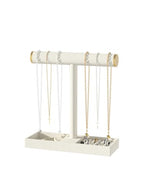 Bracelet and Necklace Holder,Velvet Jewelry Necklace Display Organizer Stand,bracelet Holder for Selling,Bracelet and Necklace Storage Tree (Style 1（Beige+ Metal lid）) - style: Style 1（Beige+ Metal lid）