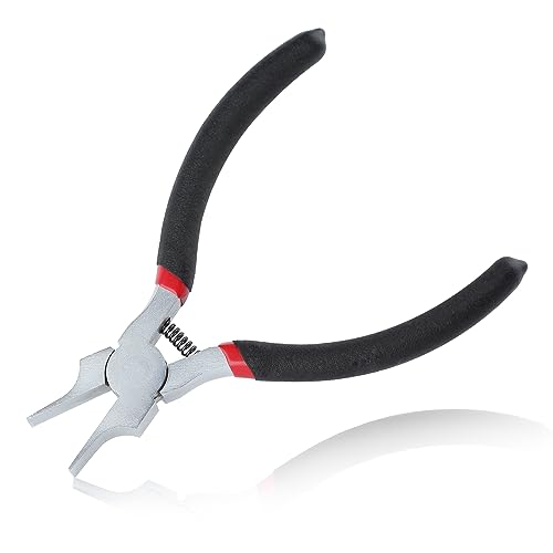 5 Inches Flat Nose Pliers for Jewelry Making Smooth Jaw Pliers, 1mm Ultra Thin Duckbill Pliers Precision Jewelry Pliers Mini Jewelry Making Tool for Wire Bending Straightening Ring Opening