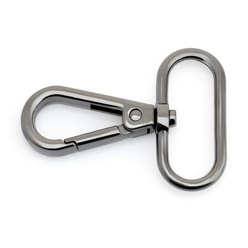 CRAFTMEMORE Snap Hook Swivel Push Gate Lobster Clasps Fashion Clips Purse Making FS10 Pack of 10 (Gunmetal, 1 Inch) - color: Gunmetal, size: 1 Inch
