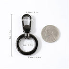 2pcsDouble Opening Snap Hooks,Push Gate Snap Hook Metal Swivel Lobster Claw Clasp Purse,Backpack,Bag Strap,Keyring,Phone case (Gun Black) - color: Gun Black