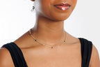 Dainty Gold Necklace for Women,Trendy 18k Gold Vermeil Sterling Silver Choker Necklace Thin Beaded Choker Necklaces Womens Simple Jewelry Gift for Valentines Day - color: Mutli - Stone Beaded Necklace
