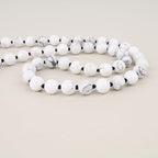 GAVU Hand-knotted Men's Beaded Necklace, Crystal Necklace for Men - color: Howlite, size: 24"
