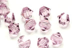 100pcs Authentic Preciosa 3mm (0.12 Inch) Small Faceted Bicone Crystal Loose Beads Light Purple Amethyst Compatible with Swarovski Elements Crystals for Jewelry Making Pre-B341 - color: Light Amethyst, size: 3mm (0.12 Inch) - 100pcs