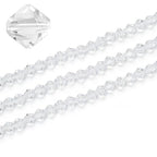 500pcs Czech 6mm (0.24 Inch) Faceted Bicone Crystal Glass Loose Beads Spacer Bulk Crystal Clear for DIY Craft Jewelry Making CCB601 - color: Crystal Clear, size: 6mm - 500pcs