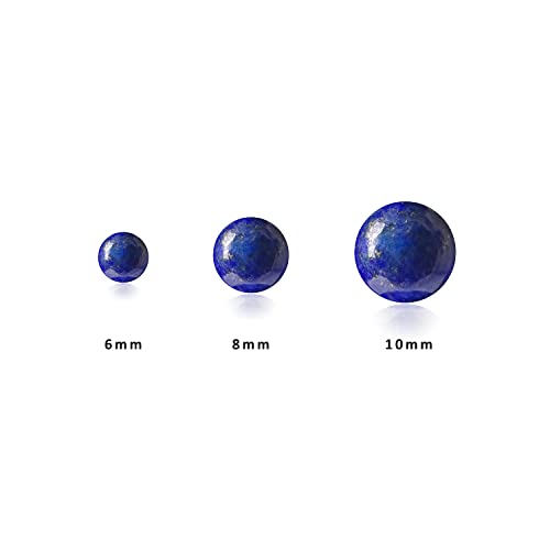 150pcs 6mm Blue Lapis Lazuli Beads Natural Gemstone Beads Round Loose Beads for Jewelry Making Energy Healing Power Stones - color: Blue Lapis Lazuli, size: 6mm