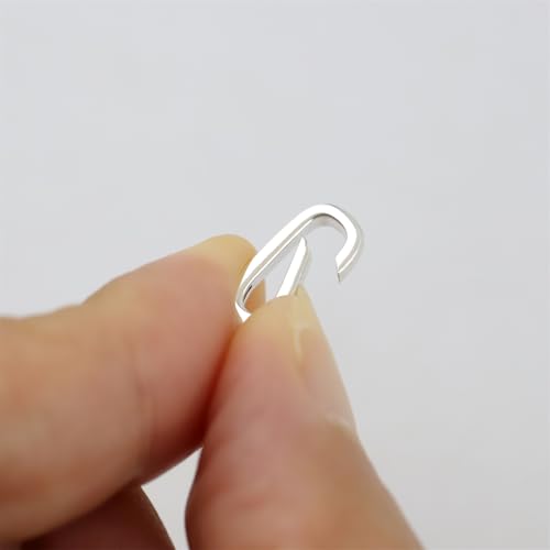 1PC 925 Sterling Silver Lobster Clasp,Tiny Oval Necklace Shortener Spring Ring for Jewelry Finding Necklace Bracelet (Silver(S))