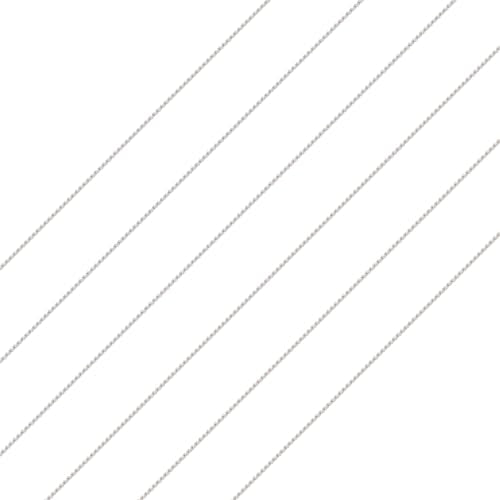 Elecrelive 925 Sterling Silver Box Chains 0.5mm Wide Thin Necklace Link Chains Permanent Jewelry for Men Women Necklace Bracelet DIY Making - color: Silver-Box Chain