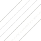 Elecrelive 925 Sterling Silver Box Chains 0.5mm Wide Thin Necklace Link Chains Permanent Jewelry for Men Women Necklace Bracelet DIY Making - color: Silver-Box Chain