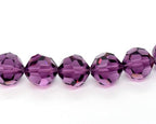 50pcs Adabele Austrian 10mm Faceted Loose Round Crystal Beads Amethyst Compatible with 5000 Swarovski Crystals Preciosa SS2R-1011 - color: Amethyst, size: 10mm (50pcs)