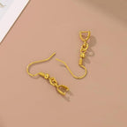 180PCS Earring Making Kits 18K Gold Earring Hooks Hypoallergenic Ear Wires Fish Hook for DIY Jewelry Making Bulk Pack - color: 18k Gold