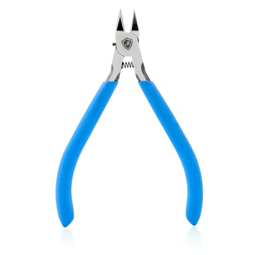 Wire Cutters, 5" Electronic Needle Flush Cutters, Ultra-Sharp Crafts Diagonal Cutters Pliers, Wire Snips Side Cutters for Circuit Board, Plastic, Soft Copper Wire, Floral - size: B05-1Pack