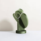Velvet Necklace display stand for Selling, Jewelry Bust Mannequin for Show, Small Necklace Holder Stand【Green】 - color: Green