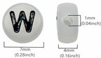 200PCS Letter Beads Glow in The Dark 4x7mm Acrylic Alphabet Letter W Beads for Jewelry Making Bracelet - color: W-200PCS