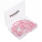 BEADIA Natural Faceted Rose Quartz Rondelle Disk Stone Beads 10x5mm 37cm for DIY Chain Jewelry Making - color: Rose Quartz