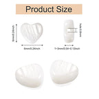 Fashewelry 62pcs Heart Freshwater Shell Beads 6mm Tiny White Heart Shell Charm Seashell Summer Beach Beads for DIY Crafts Valentines Day Necklace Bracelet Earring Jewelry Making Supplies - color: 1-White, 6x6mm