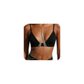 Body Chain,Body Jewelry for Women,Sexy Layered Chest Chain,Layered Adjustable Waist Jewelry for Beach Accessories,Gold Plated Waist Chains - color: Gold-M