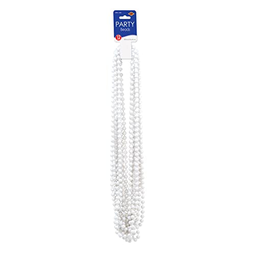 Party Beads - Small Round - size: 12-Pack, style: White (12-Pack)