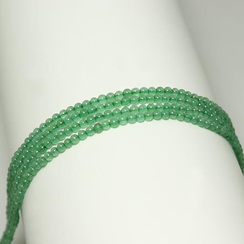 MJDCB 320pcs Natural Small Stone Beads 2mm Green Aventurine Round Smooth Loose Gemstone Bead for Jewelry Making Bracelets Earrings Necklaces Accessories - color: Green Aventurine