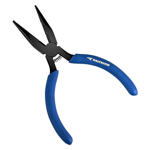 KastKing Intimidator Fishing Pliers, Corrosion Resistant Polymer Coated Fishing Tools, Tungsten Carbide Cutters, Saltwater Resistant Fishing Gear - color: B:5” Straight Nose