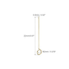 PATIKIL 200Pcs 304 Stainless Steel Jewelry Eye Pins 22mm 22 Gauge Gold Open Eye Pins for Jewelry Making DIY Craft Necklaces Bracelets Earrings - color: Gold, size: 22mm