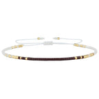 KELITCH Adjustable turquoise bead bracelet single color knitting friendship bracelet fashion jewelry daily wear gift (28 color selection) - color: Brown 020M