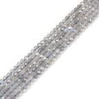 3mm Labradorite Faceted Gemstone Round Loose Beads Strand 15.5-16" DIY Jewelry Making - color: Labradorite