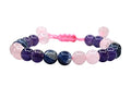 Amazing Gemstone Bracelet for Anxiety and Stress Manifestation - Rose Quartz Sodalite Amethyst Bracelet Set for Men Women Healing Calming Anxiety Stress Relief Gifts Pulseras Para Hombres Mujer - color: Anxiety