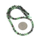 6mm Green Ruby Zoisite Faceted Gemstone Round Loose Beads Strand 15.5-16" DIY Jewelry Making - color: Green Ruby Zoisite