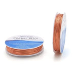 Adabele 82 Feet Premium Tarnish Resistant Round Bare Raw Jewelry Copper Wire Beading Wire Spool Bulk (0.7mm/21 Gauge) for DIY Craft Jewelry Making BF287-7 - color: Copper, size: 0.7mm (21 Gauge) wire - 1 Roll