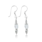 Natural Gemstone Dainty Earrings, Silver Plated Hypoallergenic Jewelry, Handmade Healing Crystal Lightweight Earring, Polished Stones, Elegant Birthday Statement Gift for Women