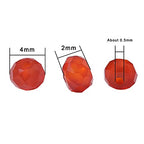 BEADIA Natural Red Agate Beads 4x2mm 120pcs Faceted Rondelle Loose Semi Gemstone Beads for Jewelry Making Design - color: Red Agate