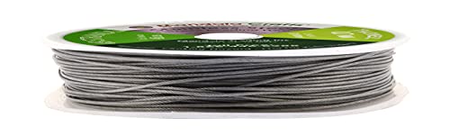 Mandala Crafts 49 Strand Beading Wire for Jewelry Making - 98 FT 21 Gauge Stainless Steel Braided Tiger Tail Wire for Bead Stringing - size: 49 Strands 21 Gauge 0.7MM 98FT