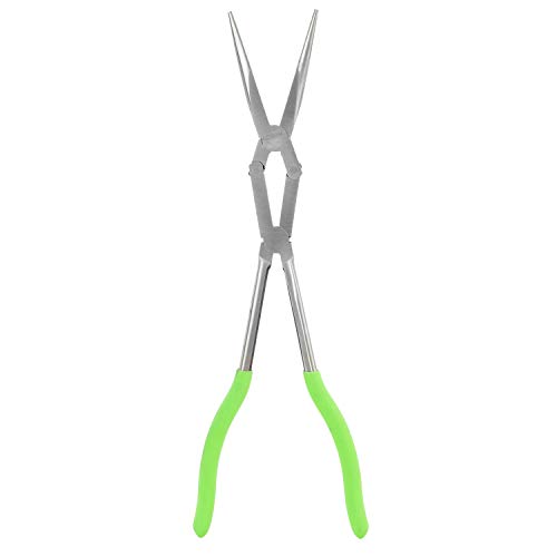 OEMTOOLS 22633 13 Inch X-Type Long Nose Pliers, Straight, Precision Grip, Steel, With Comfort Grip Handle - style: 13 inch x-type long nose pliers