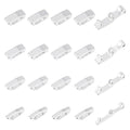 SUPERFINDINGS 40Pcs 4 Sizes Fold Over Clasps Brass Bracelet Necklace Extender 925 Sterling Silver Plated Jewelry Clasps Closure End Caps for Jewelry Making, 10x1.8-3x4mm