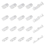 SUPERFINDINGS 40Pcs 4 Sizes Fold Over Clasps Brass Bracelet Necklace Extender 925 Sterling Silver Plated Jewelry Clasps Closure End Caps for Jewelry Making, 10x1.8-3x4mm