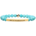 INSYOHO Dont Let the Hard Days Win Bracelet – Inspirational Healing Crystal Bracelet for Women & Men, Agate & Amethyst Beaded Adjustable, Motivational Gift for Stress Relief & Positivity - color: aquamarine