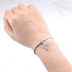 925 sterling silver Bead Charm for Pandora bracelets and Necklaces - Cute Heart Animal Ocean Pendant Bead Charms with Cubic Zirconia Mother's Day Jewelry Making DIY Gifts for Women Wife/Girlfriend - color: Charming Angel Girl Pendant