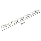 Tail Extender Chain 100PCS Silver 50 x 4mm Chain Extension Tails for DIY Jewelry Making - color: Silver