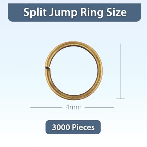 Small Metal Jump Rings for Jewelry Making by Mandala Crafts - color: Antique Brass, size: 4mm 5mm 6mm 7mm 8mm 10mm