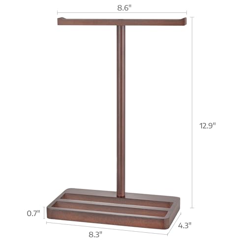 Mkono Wooden Baseball Drip Necklace Organizer Holder, Championship Ring Display Holder, Softball Ring Holder Baseball Gifts for Boy Team Player Men Home Bedroom Decor