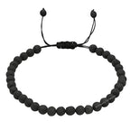 Amazing Gemstone Crystal Anklet Ankle Bracelets for Women - Waterproof Beaded Healing Crystal Anklets, Plus Size Chakra Gemstone Bead Anklet - color: Lava Stone, style: Plain