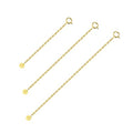 14K Gold Necklace Extenders 925 Sterling Silver Necklace Bracelet Ankle Extender Chain Extensions for Jewelry Making（2 3 4 inch） - style: 14K Gold-Round Tag