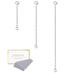 3 Pcs 925 Sterling Silver Necklace Extenders for Women Durable Strong Removable Necklace Bracelet Anklet Extension Jewelry Making Chains - color: 2 4 6 Inch, Silver